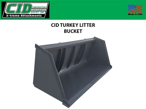 skid steer litter bucket|cid poultry litter bucket.